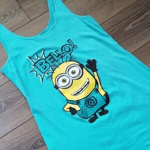 Despicable Me Minion Graphic Long Tank,‎ Nightgown or Swim Coverup - Women's XL